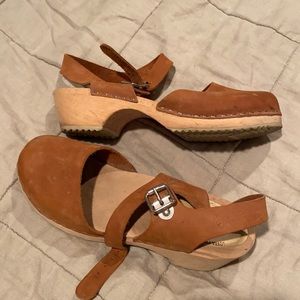 Lotta from Stockholm leather & wooden clogs